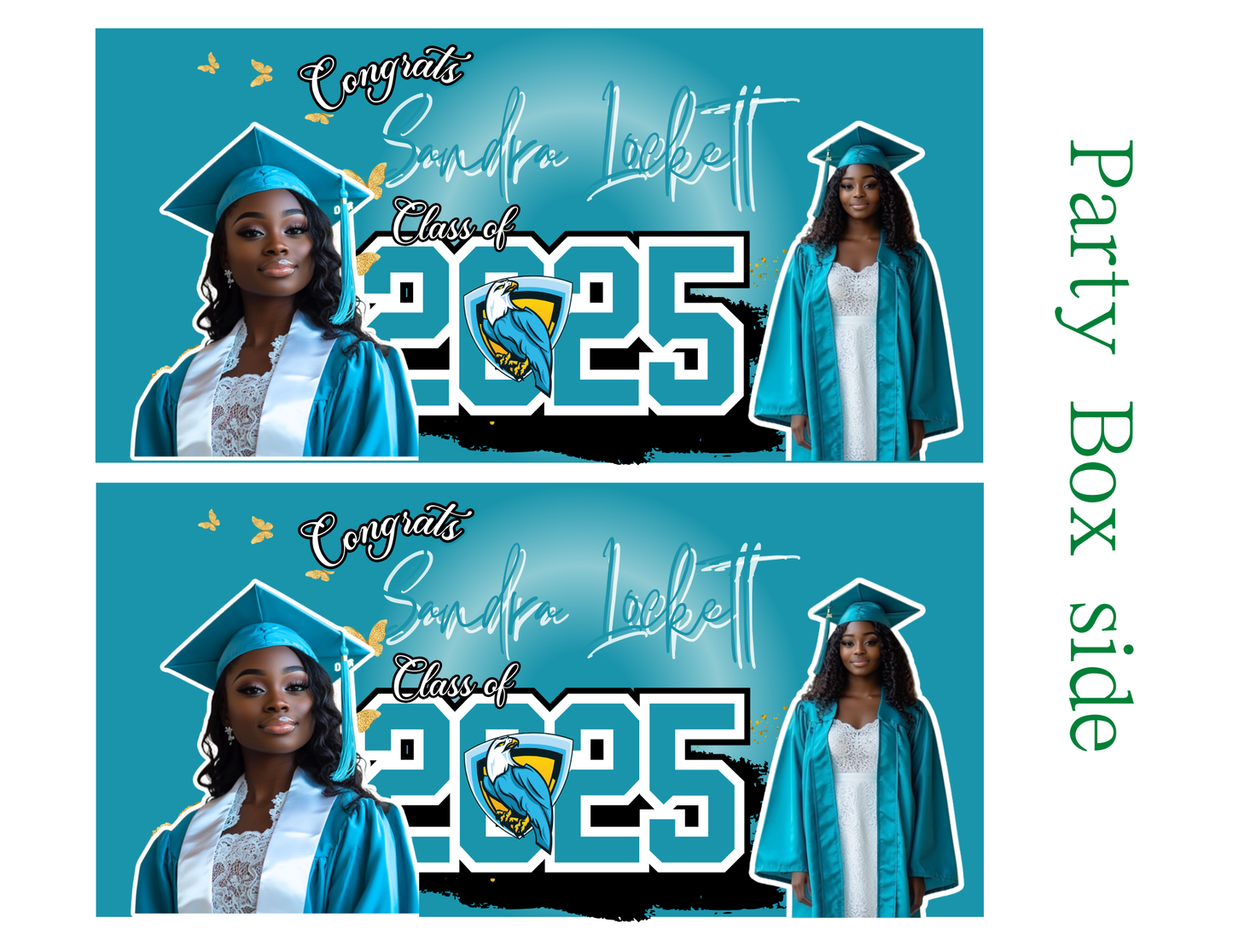 Turquoise Party Favor Template Bundle