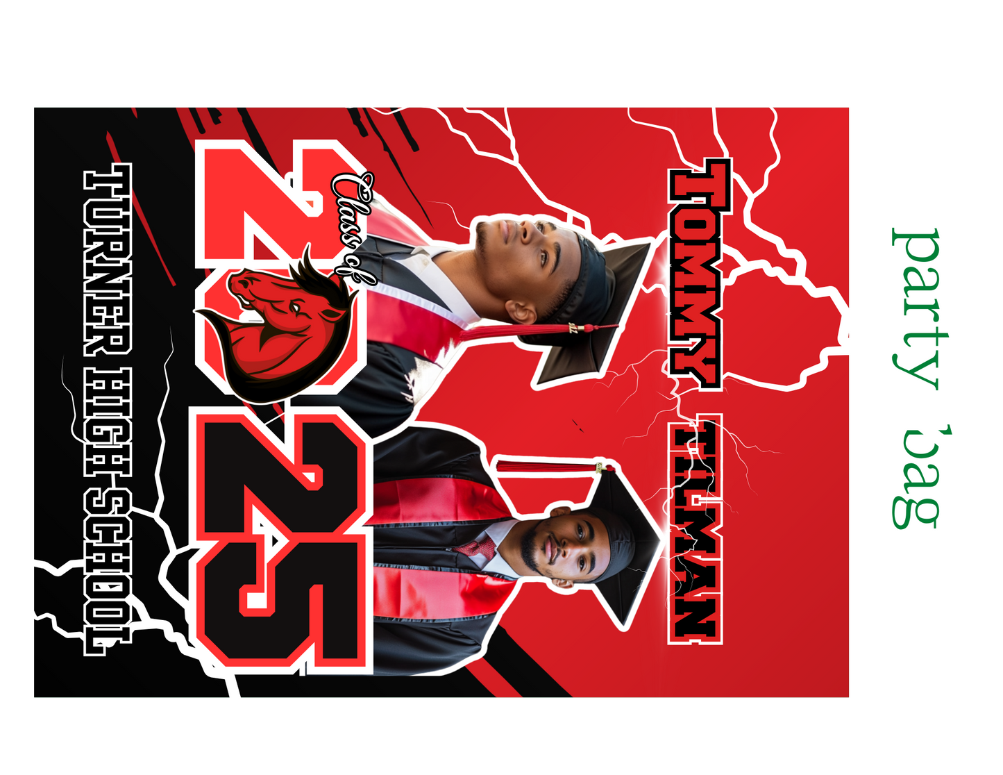 Red Grad Party Favor Templates