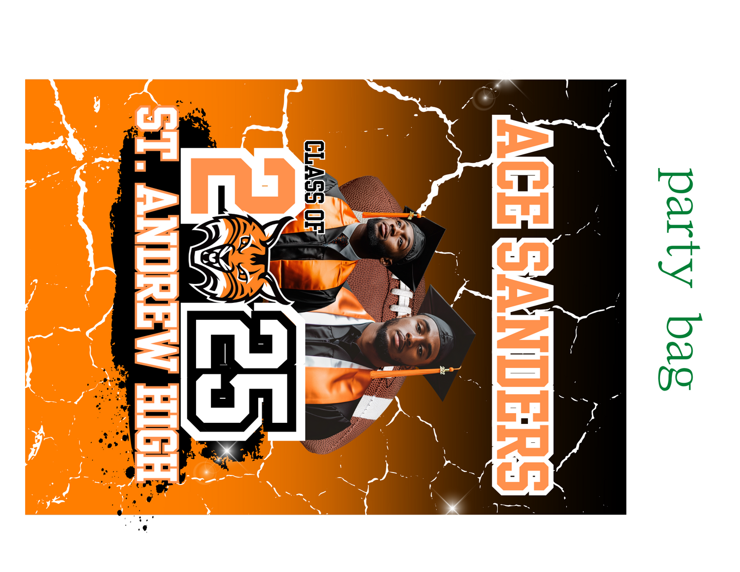 Orange Graduation Party Favor Templates