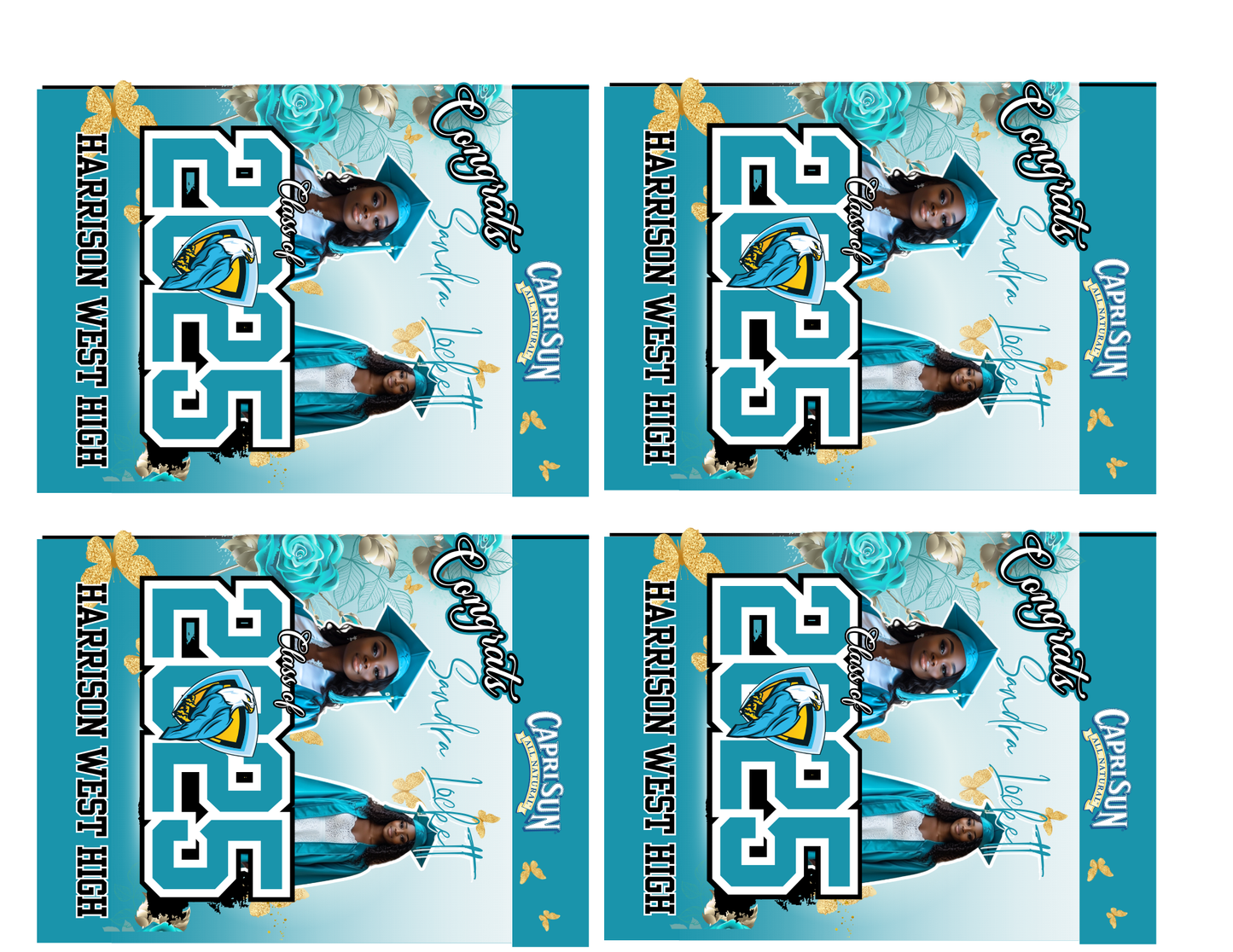 Turquoise Party Favor Template Bundle