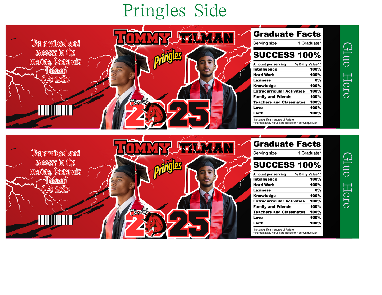 Red Grad Party Favor Templates