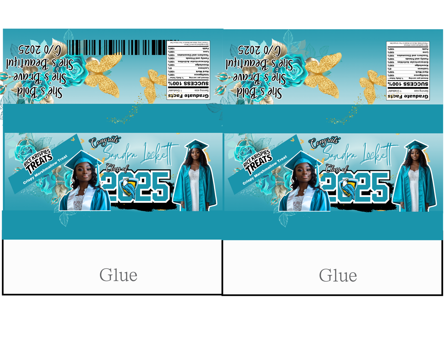 Turquoise Party Favor Template Bundle