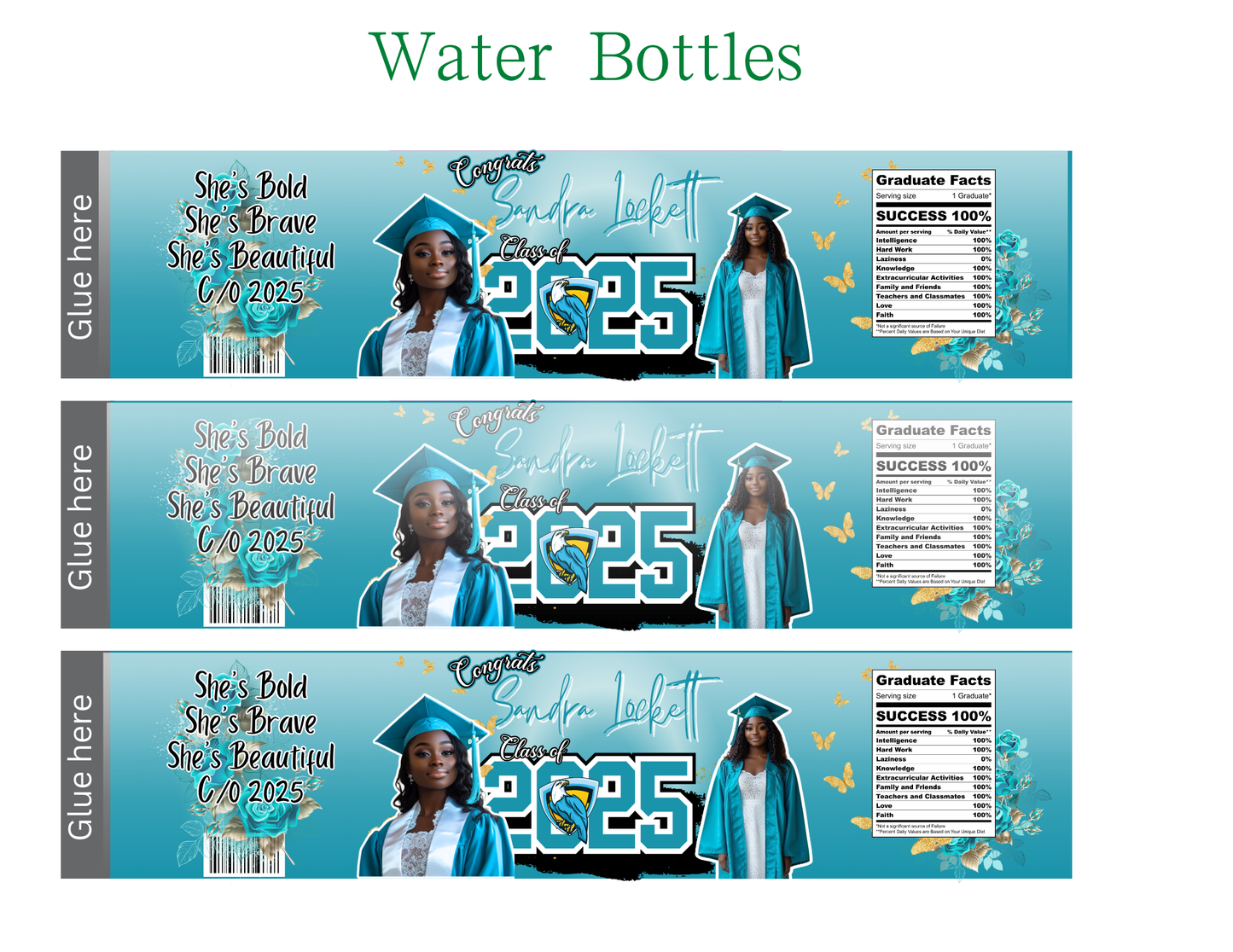 Turquoise Party Favor Template Bundle