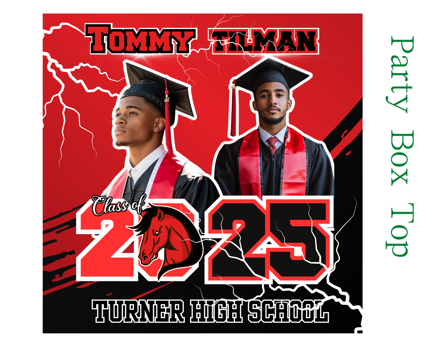 Red Grad Party Favor Templates