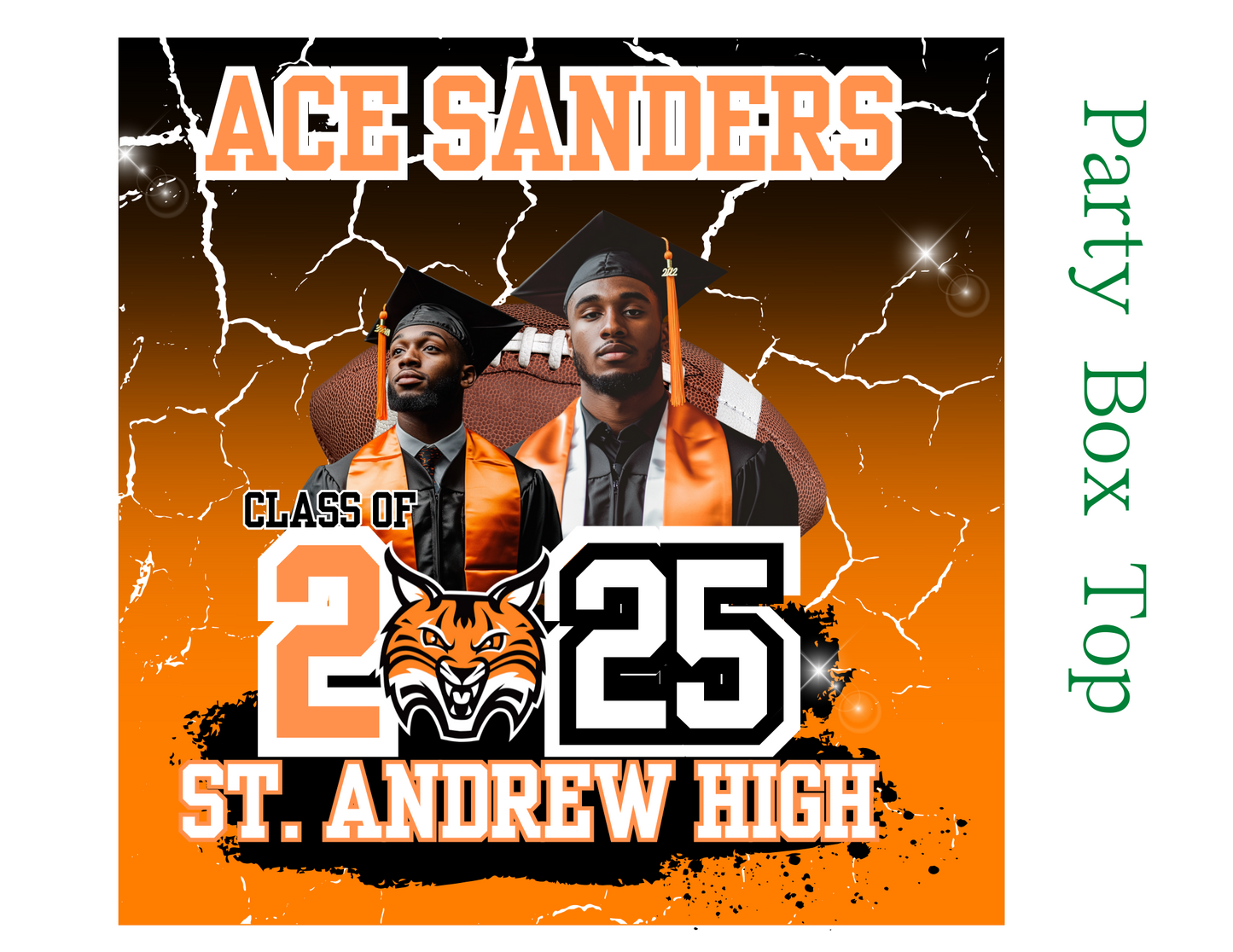 Orange Graduation Party Favor Templates