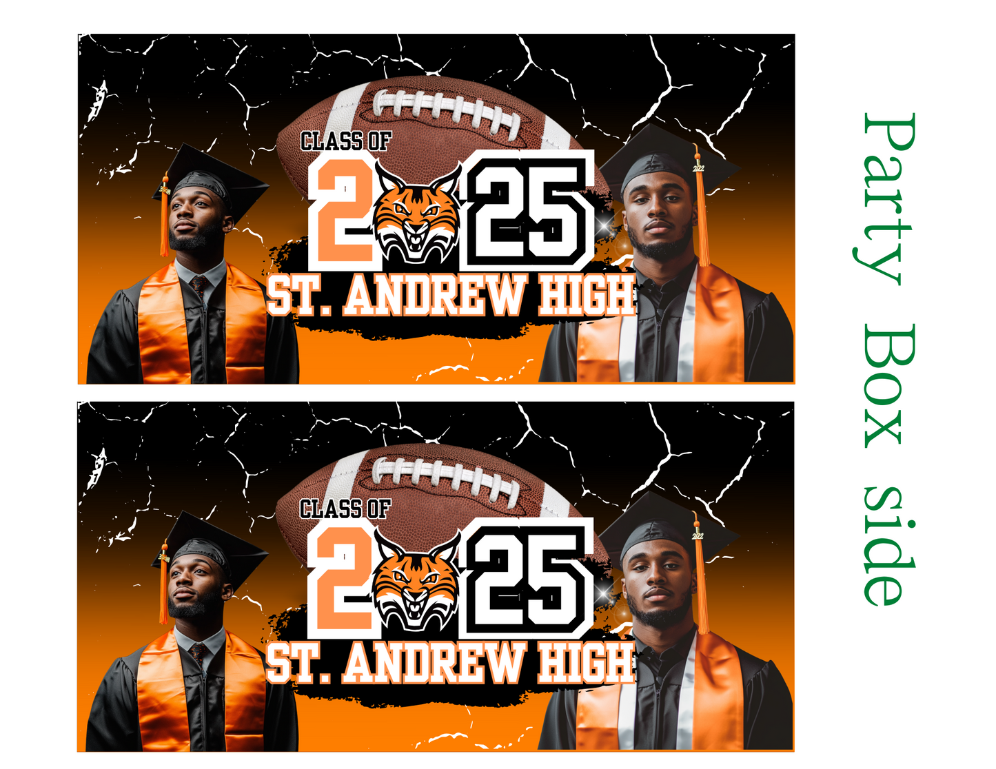 Orange Graduation Party Favor Templates